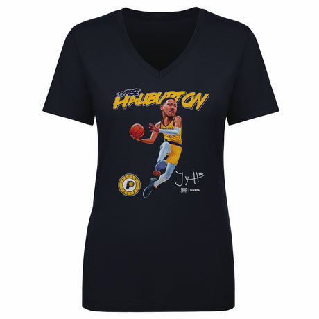Tyrese Haliburton Women's V-Neck T-Shirt | 500 LEVEL