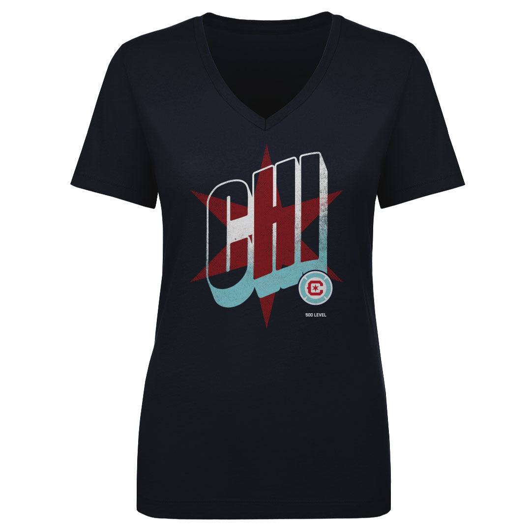 Chicago Fire FC Women's V-Neck T-Shirt | 500 LEVEL
