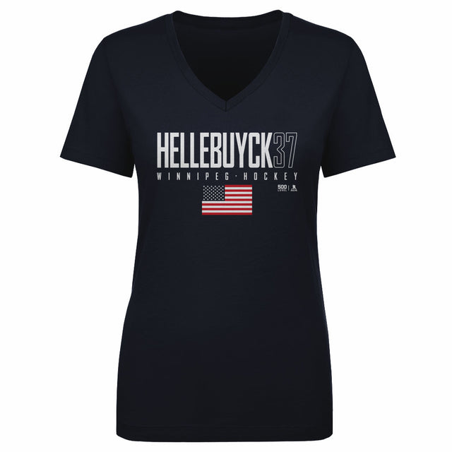 Connor Hellebuyck Women's V-Neck T-Shirt | 500 LEVEL