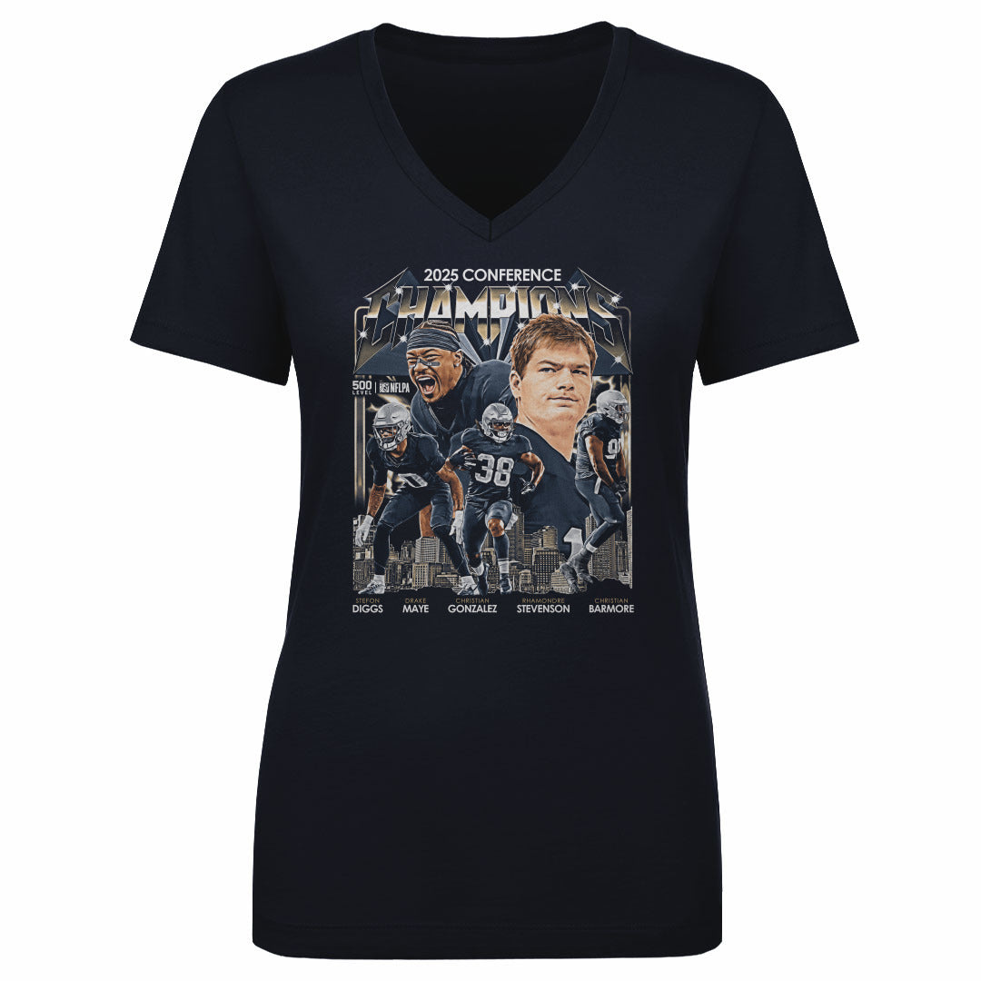 New England Football Women's V-Neck T-Shirt | 500 LEVEL