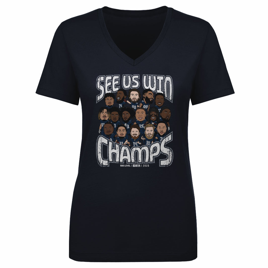 Seattle Football Women's V-Neck T-Shirt | 500 LEVEL