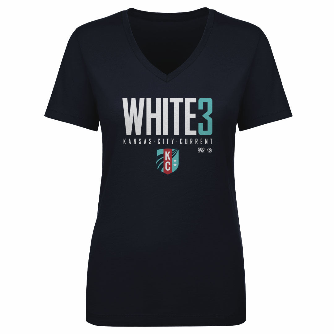 Amelia White Women's V-Neck T-Shirt | 500 LEVEL