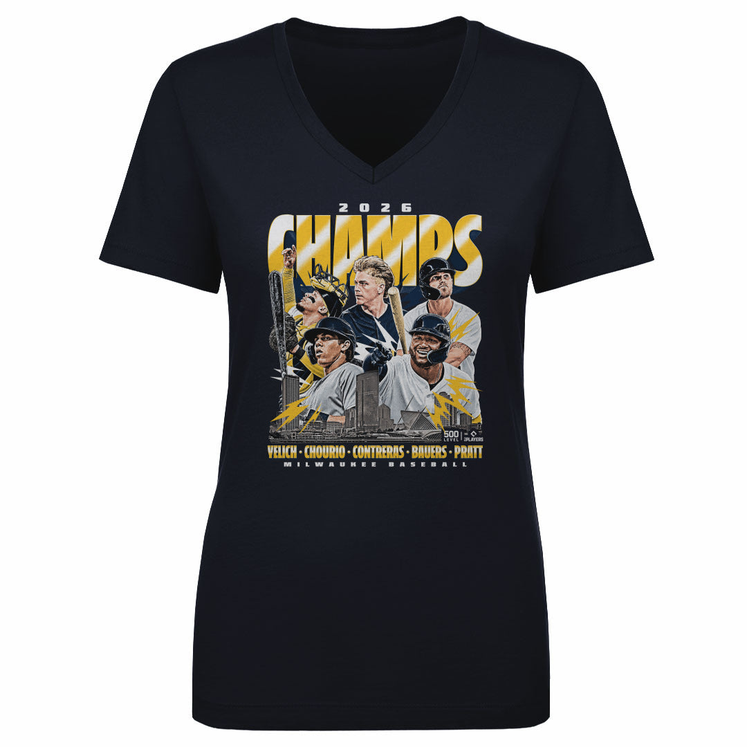 Milwaukee Baseball Women's V-Neck T-Shirt | 500 LEVEL