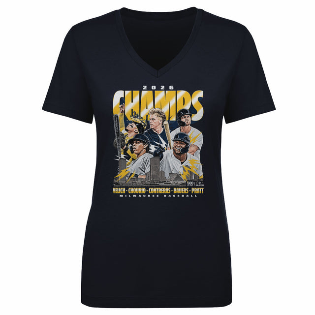 Milwaukee Baseball Women's V-Neck T-Shirt | 500 LEVEL
