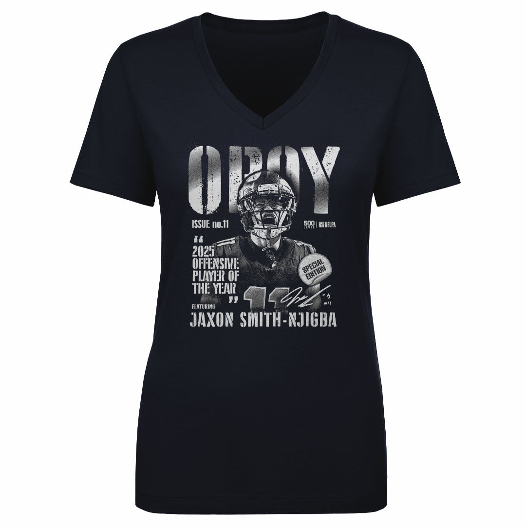 Jaxon Smith-Njigba Women's V-Neck T-Shirt | 500 LEVEL
