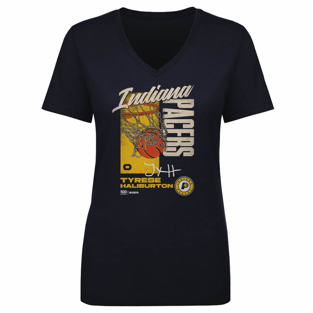 Tyrese Haliburton Women's V-Neck T-Shirt | 500 LEVEL