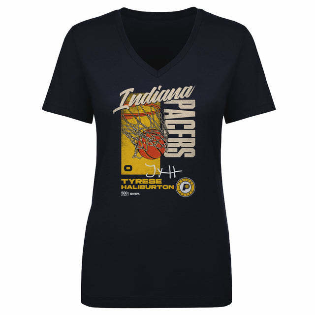 Tyrese Haliburton Women's V-Neck T-Shirt | 500 LEVEL