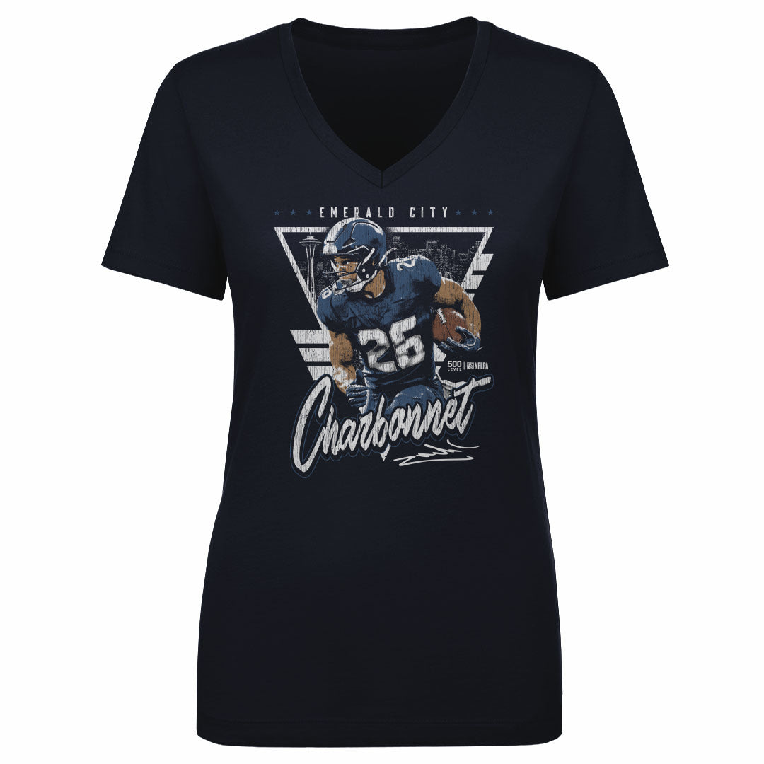 Zach Charbonnet Women's V-Neck T-Shirt | 500 LEVEL