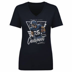 Zach Charbonnet Women's V-Neck T-Shirt | 500 LEVEL