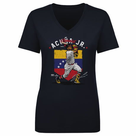 Ronald Acuna Jr. Women's V-Neck T-Shirt | 500 LEVEL