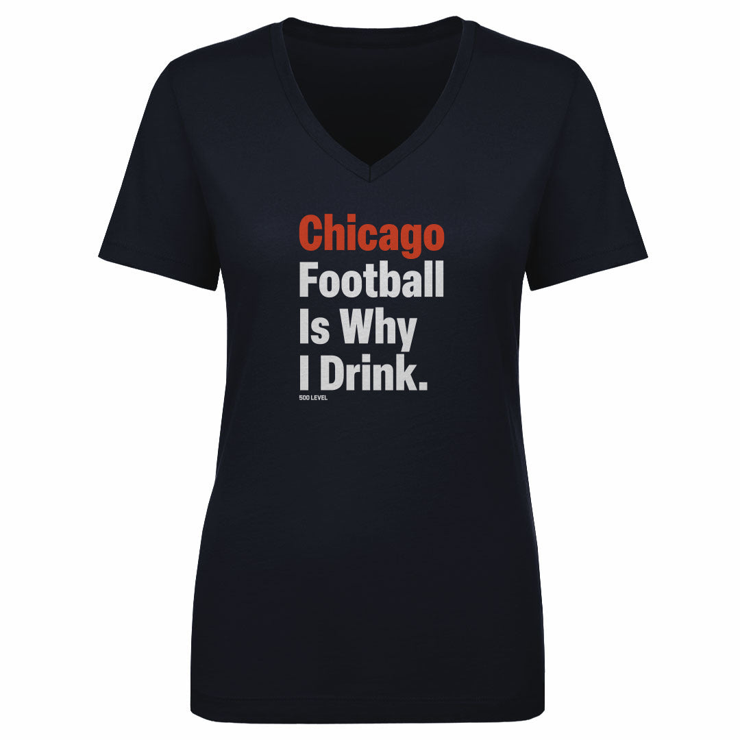Chicago Football Women's V-Neck T-Shirt | 500 LEVEL