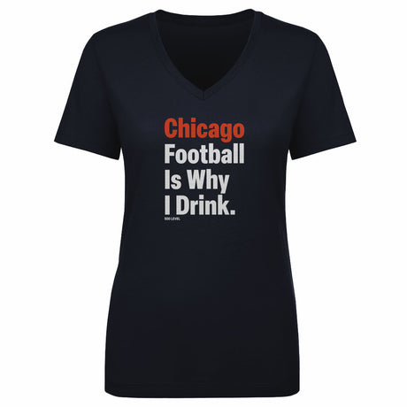 Chicago Football Women's V-Neck T-Shirt | 500 LEVEL