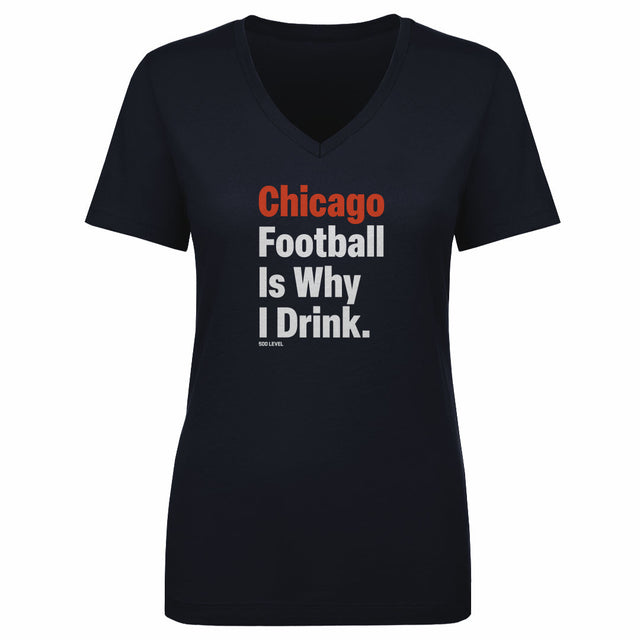 Chicago Football Women's V-Neck T-Shirt | 500 LEVEL