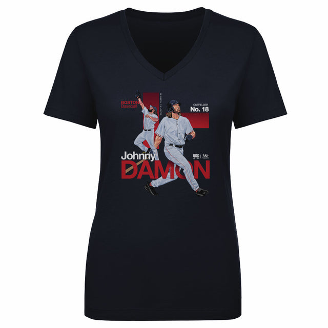 Johnny Damon Women's V-Neck T-Shirt | 500 LEVEL