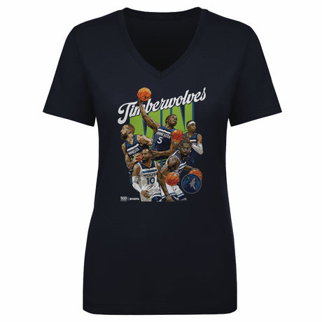 Minnesota Timberwolves Women's V-Neck T-Shirt | 500 LEVEL