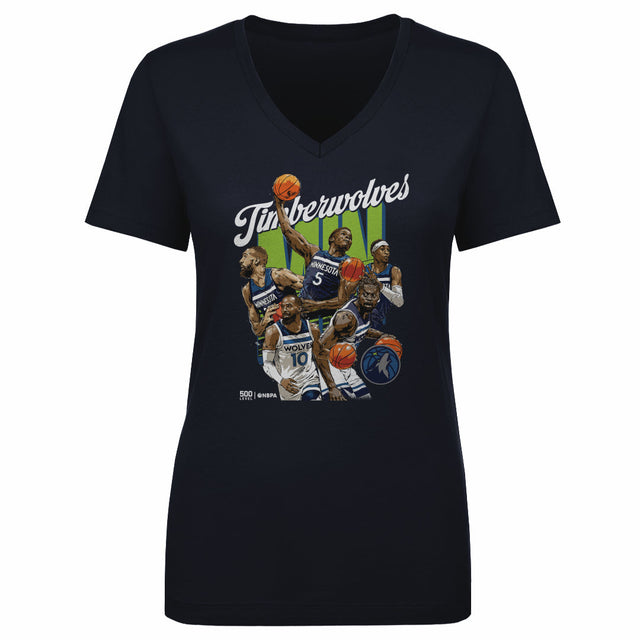 Minnesota Timberwolves Women's V-Neck T-Shirt | 500 LEVEL