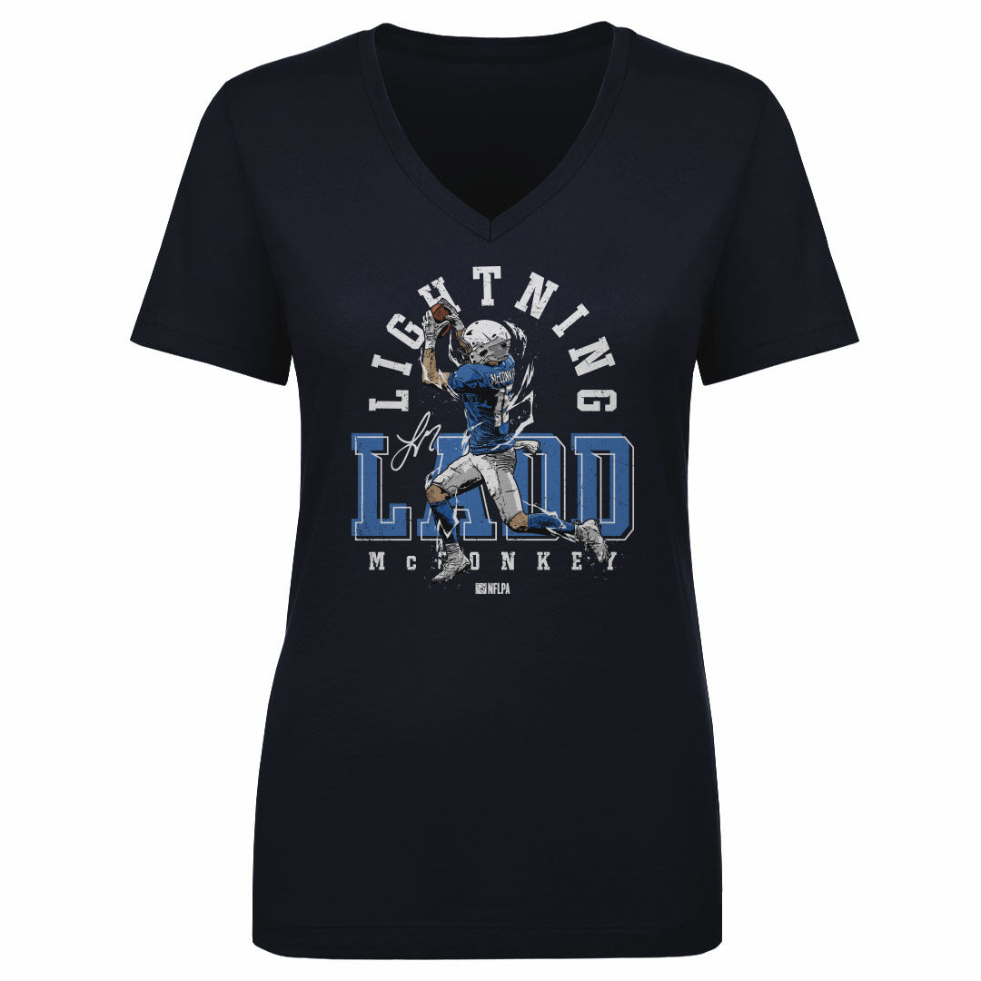 Ladd McConkey Women's V-Neck T-Shirt | 500 LEVEL