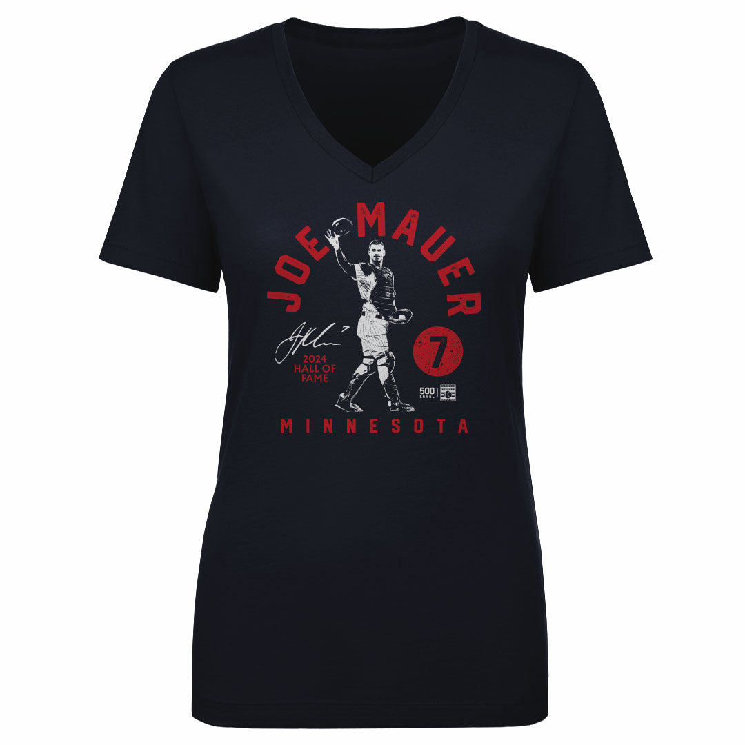Joe Mauer Women's V-Neck T-Shirt | 500 LEVEL