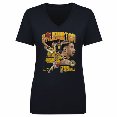Tyrese Haliburton Women's V-Neck T-Shirt | 500 LEVEL
