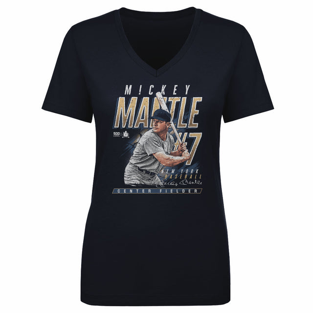 Mickey Mantle Women's V-Neck T-Shirt | 500 LEVEL
