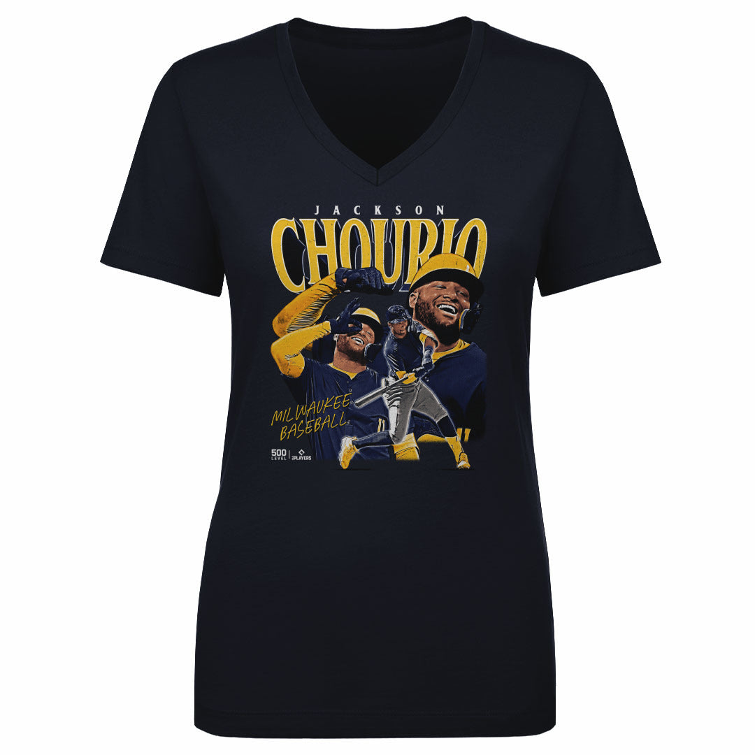 Jackson Chourio Women's V-Neck T-Shirt | 500 LEVEL