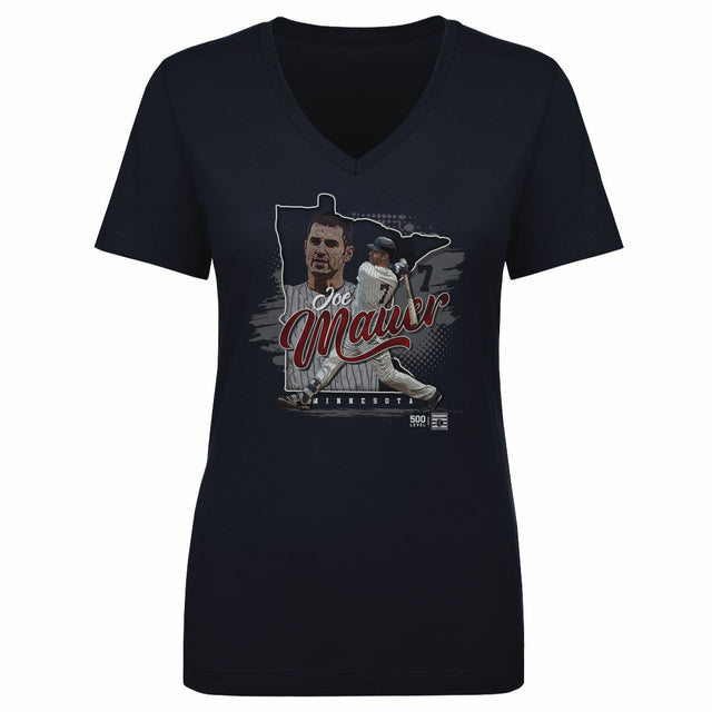 Joe Mauer Women's V-Neck T-Shirt | 500 LEVEL