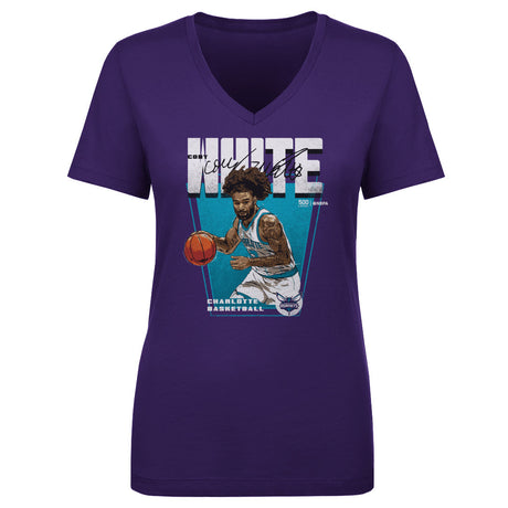 Coby White Women's V-Neck T-Shirt | 500 LEVEL