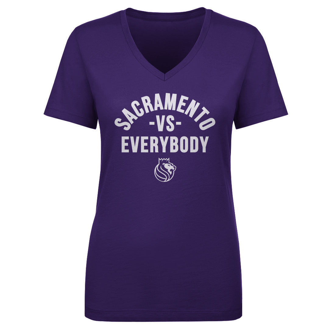 Sacramento Kings Women's V-Neck T-Shirt | 500 LEVEL