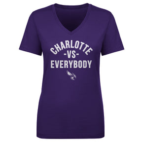 Charlotte Hornets Women's V-Neck T-Shirt | 500 LEVEL