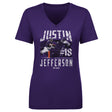 Justin Jefferson Women's V-Neck T-Shirt | 500 LEVEL