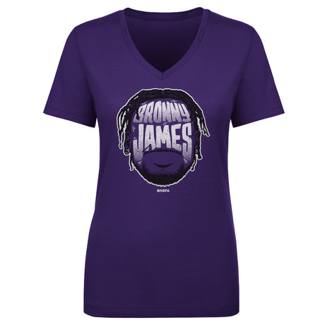 Bronny James Jr. Women's V-Neck T-Shirt | 500 LEVEL