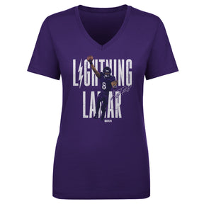 Lamar Jackson Women's V-Neck T-Shirt | 500 LEVEL