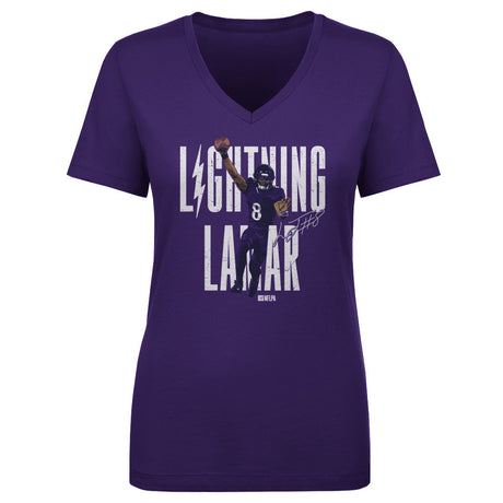 Lamar Jackson Women's V-Neck T-Shirt | 500 LEVEL