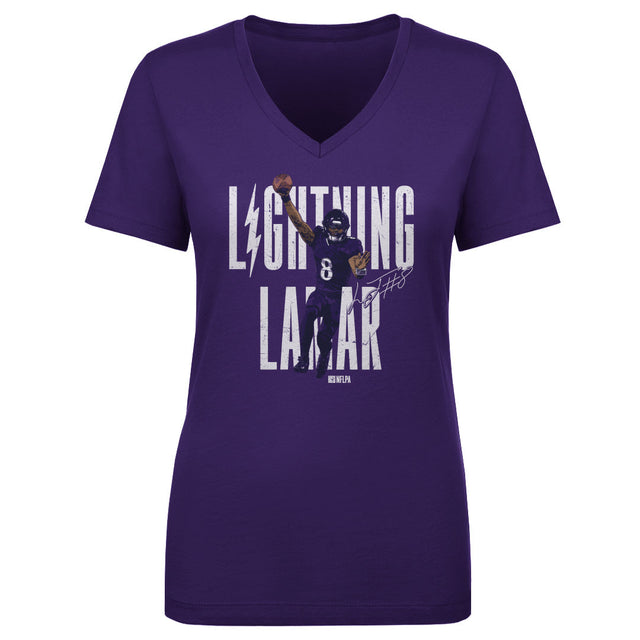 Lamar Jackson Women's V-Neck T-Shirt | 500 LEVEL