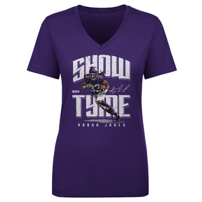 Aaron Jones Women's V-Neck T-Shirt | 500 LEVEL