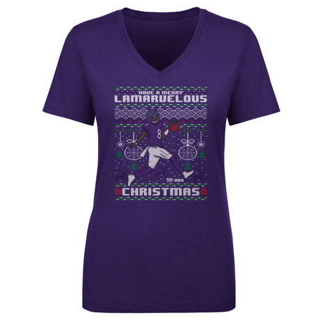 Lamar Jackson Women's V-Neck T-Shirt | 500 LEVEL