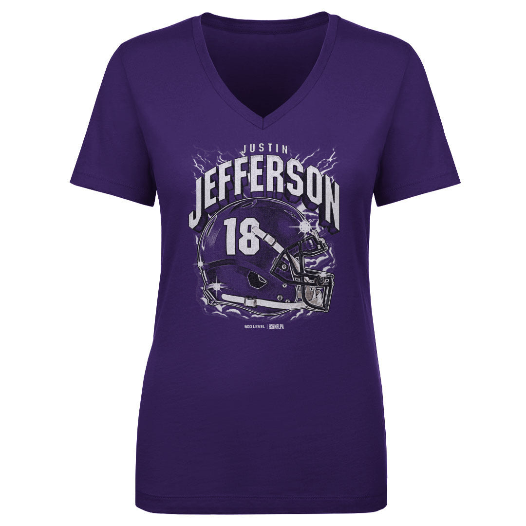 Justin Jefferson Women's V-Neck T-Shirt | 500 LEVEL