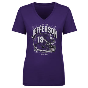 Justin Jefferson Women's V-Neck T-Shirt | 500 LEVEL