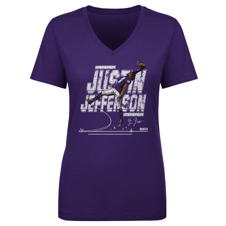 Justin Jefferson Women's V-Neck T-Shirt | 500 LEVEL