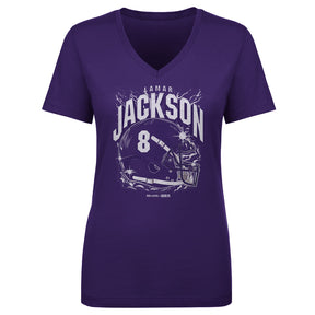 Lamar Jackson Women's V-Neck T-Shirt | 500 LEVEL