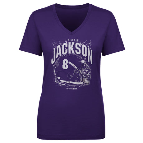 Lamar Jackson Women's V-Neck T-Shirt | 500 LEVEL