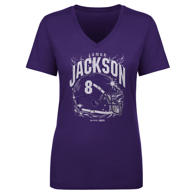 Lamar Jackson Women's V-Neck T-Shirt | 500 LEVEL