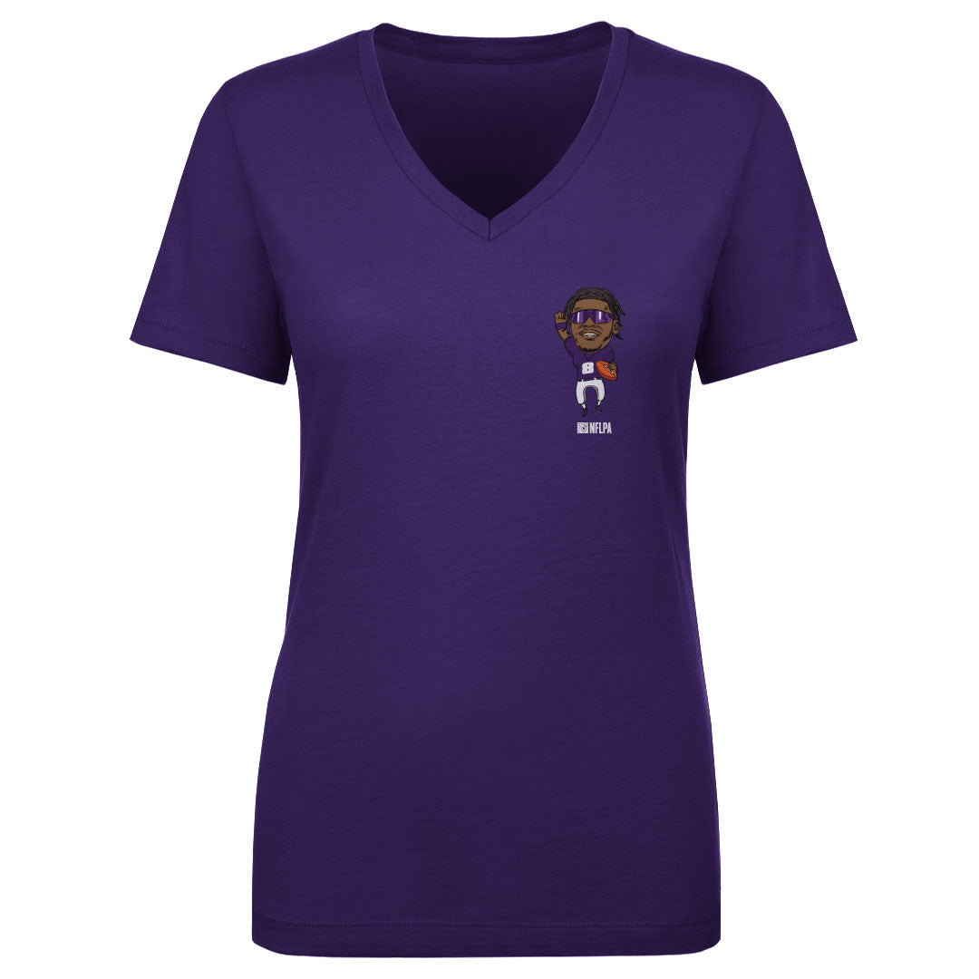 Lamar Jackson Women's V-Neck T-Shirt | 500 LEVEL