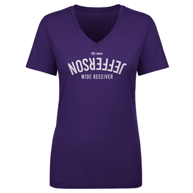 Justin Jefferson Women's V-Neck T-Shirt | 500 LEVEL
