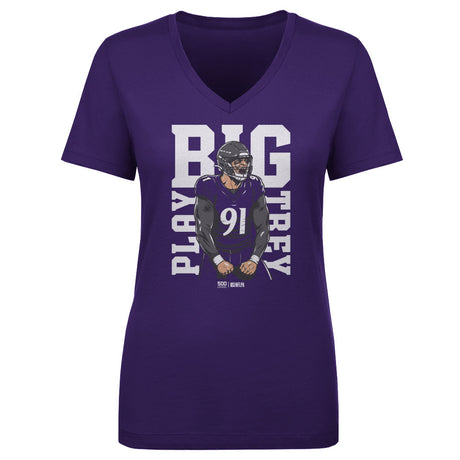 Trey Hendrickson Women's V-Neck T-Shirt | 500 LEVEL