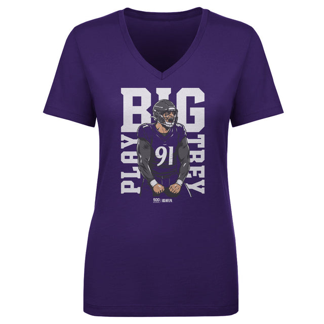 Trey Hendrickson Women's V-Neck T-Shirt | 500 LEVEL