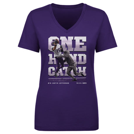 Justin Jefferson Women's V-Neck T-Shirt | 500 LEVEL