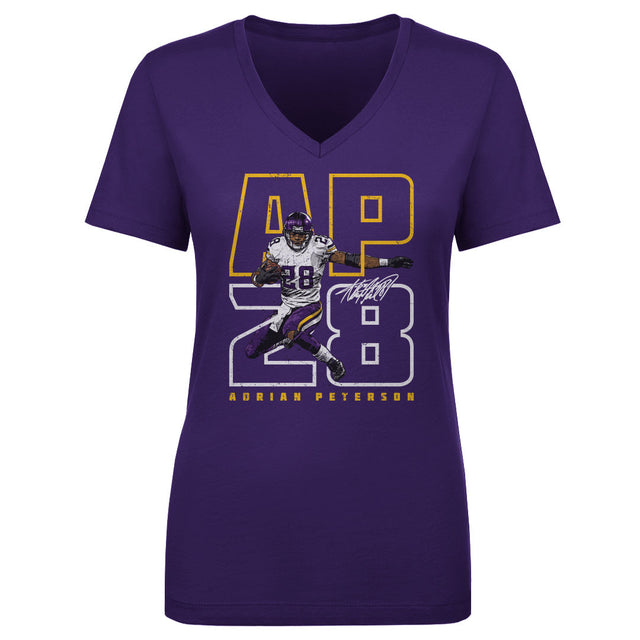 Adrian Peterson Women's V-Neck T-Shirt | 500 LEVEL