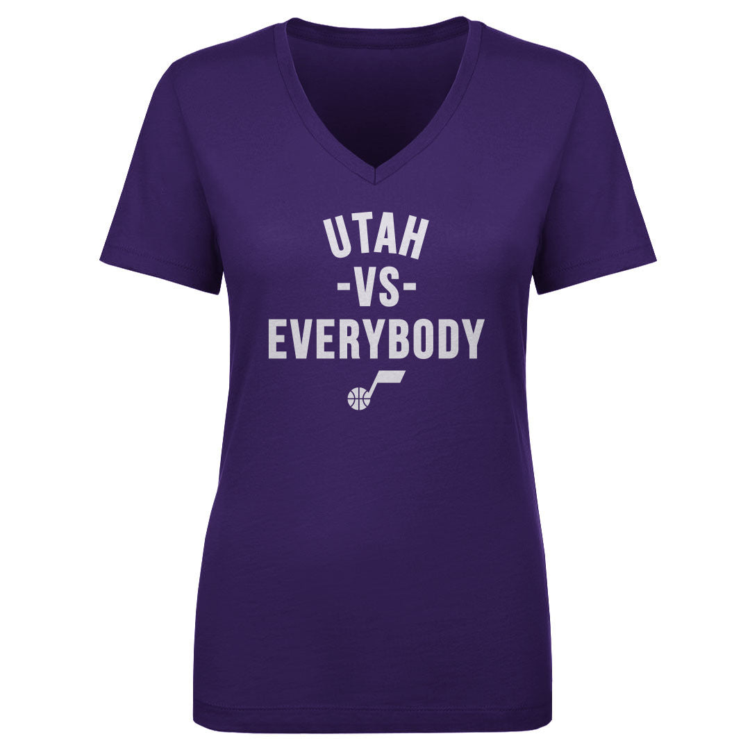 Utah Jazz Women's V-Neck T-Shirt | 500 LEVEL
