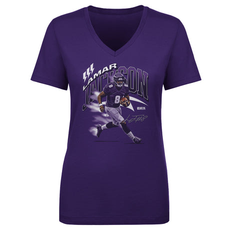 Lamar Jackson Women's V-Neck T-Shirt | 500 LEVEL